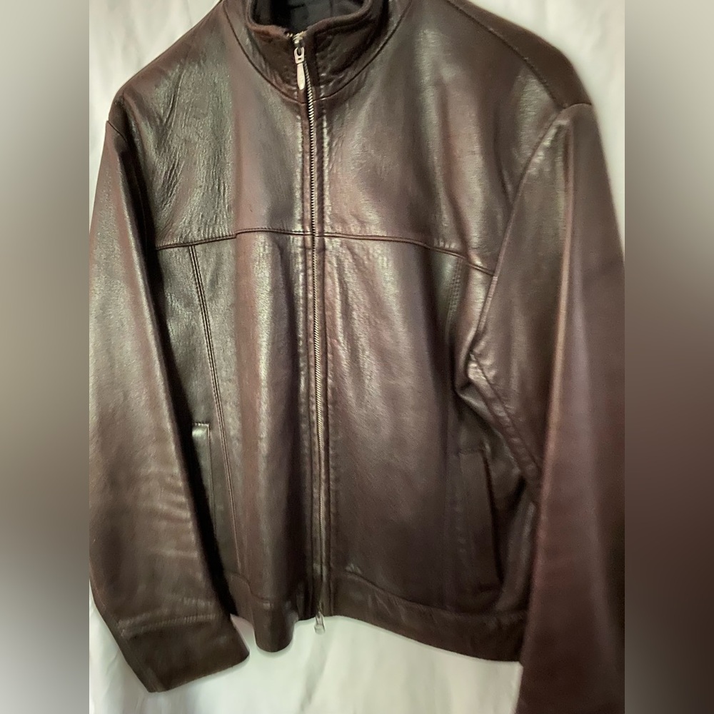 Beautiful Mens Dark Brown Leather Jacket